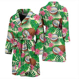 Coconut Pattern Print Design 01 Men's Bathrobe