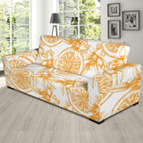 Hand Drawn Orange Fruit Pattern Sofa Slipcover