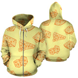 Cheese Design Pattern Zip Up Hoodie