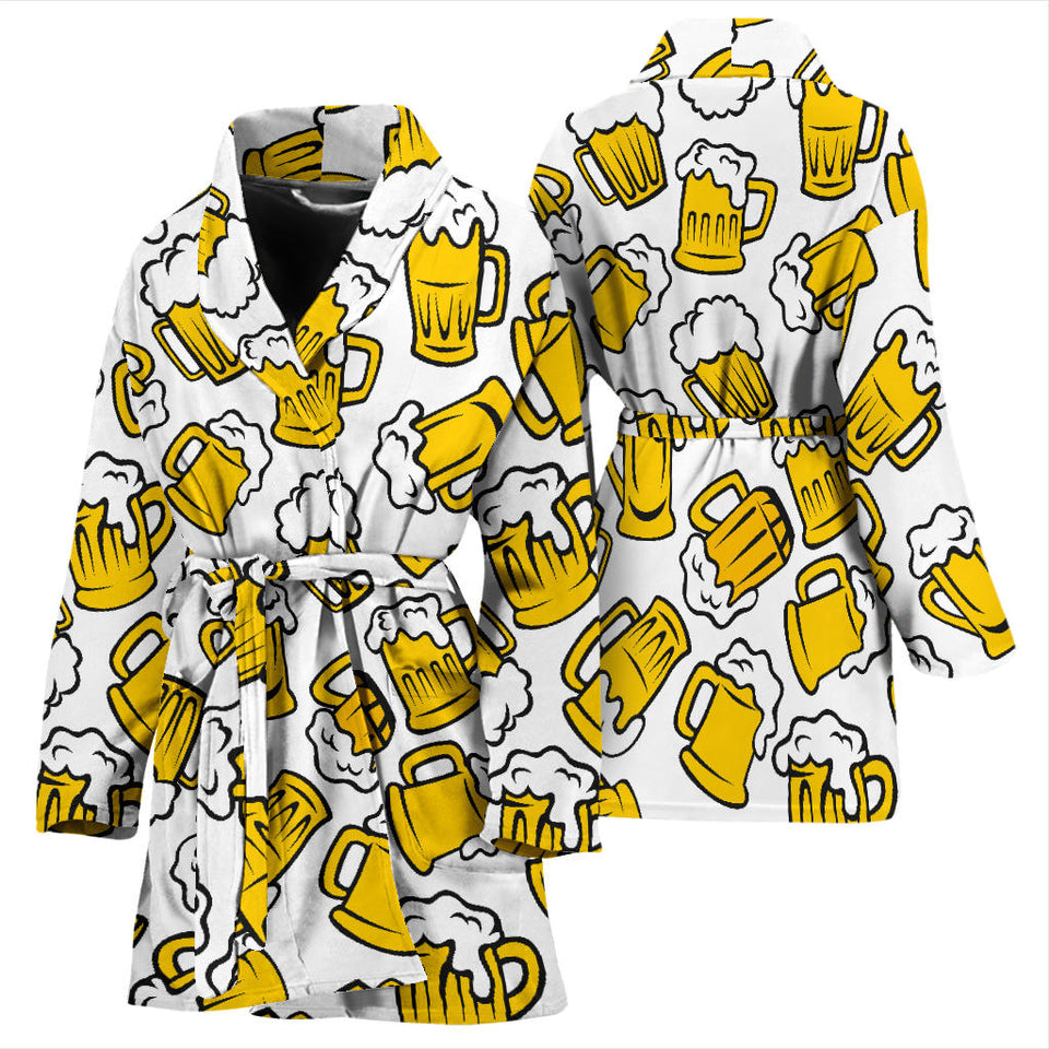Beer Design Pattern Women'S Bathrobe