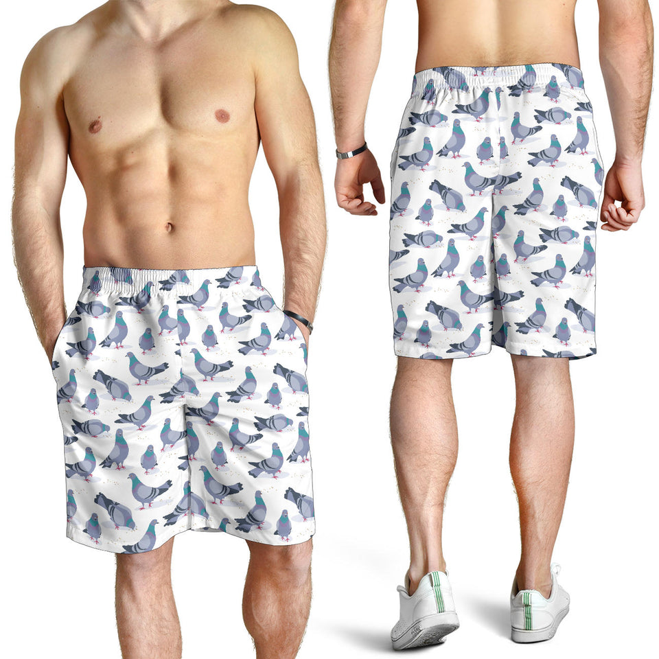 Pigeon Pattern Print Design 03 Men Shorts