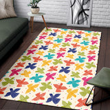 Pigeon Pattern Print Design 01 Area Rug