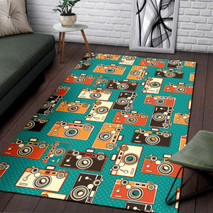 Camera Pattern Print Design 03 Area Rug