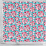 3D Sakura Cherry Blossom Pattern Shower Curtain Fulfilled In US
