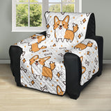 Cute corgi heart star bone pattern Recliner Cover Protector
