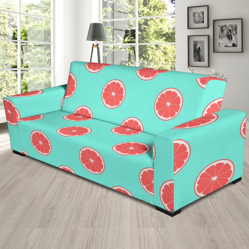Grapefruit Green Background Sofa Slipcover