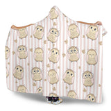 Cute Owl Leaf Hooded Blanket