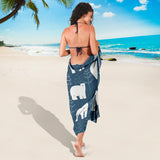 Polar Bear Mother Her Child Pattern Sarong