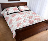 Pink sakura cherry blossom pattern Quilt Bed Set