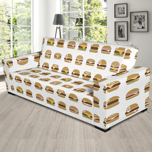 Hamburger Pattern Print Design 02 Sofa Slipcover