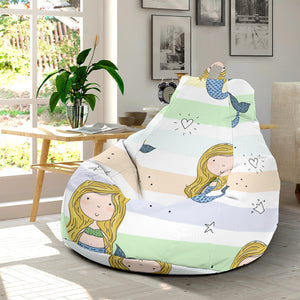 Cute Hand Drawn Mermaid Bean Bag Cover