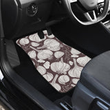 Garlic Bulb Dark Background Front And Back Car Mats