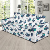 Pigeon Pattern Print Design 02  Sofa Slipcover