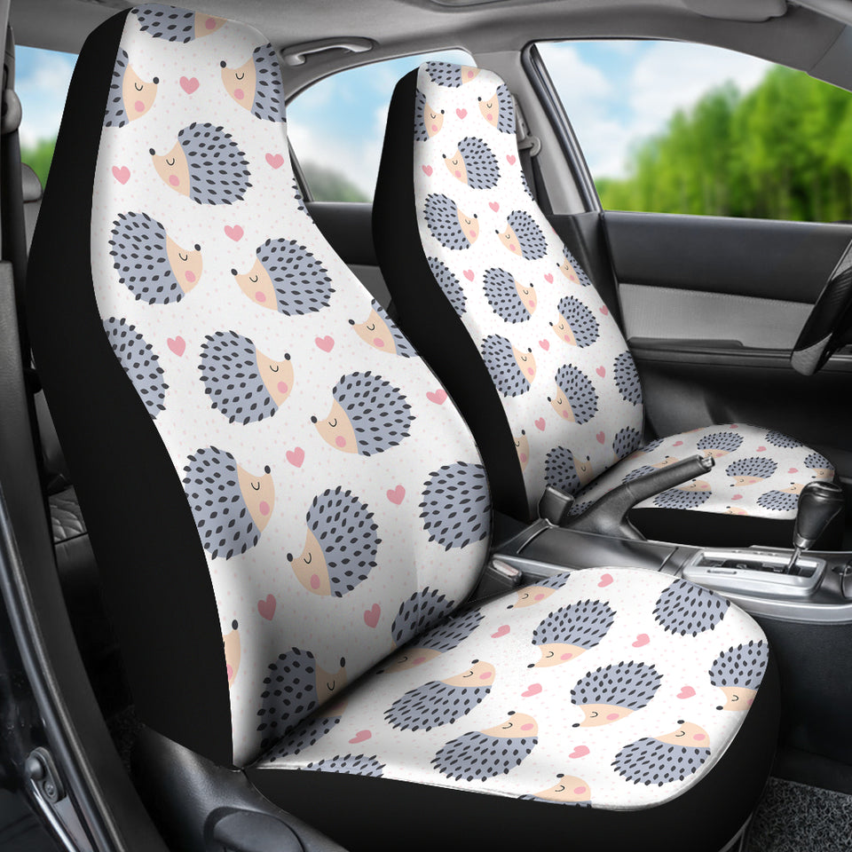 Hedgehog Pattern Print Design 04 Universal Fit Car Seat Covers