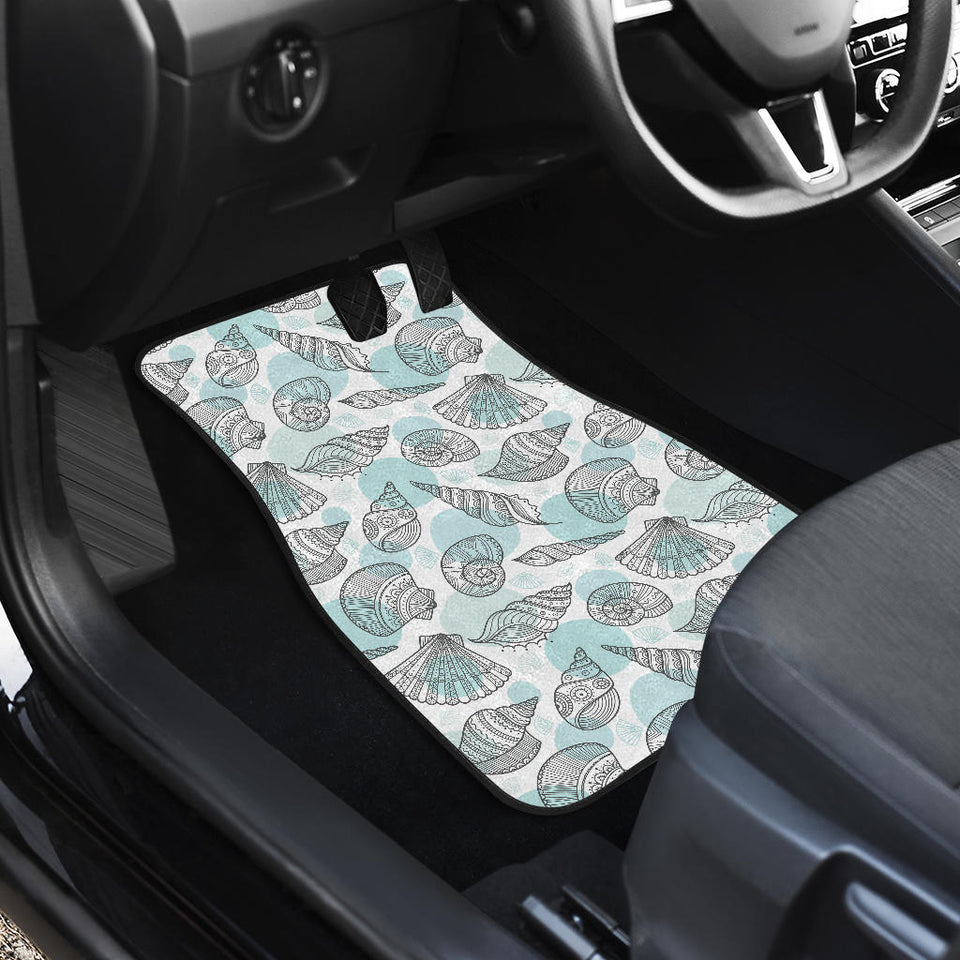 Shell Polynesian Tribal  Front Car Mats