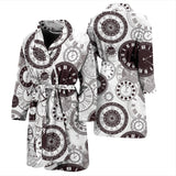 Classic Vintage Clock Pattern Men'S Bathrobe