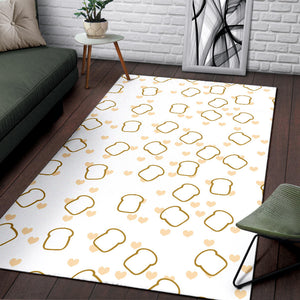 Bread Toast Pattern Print Design 01 Area Rug
