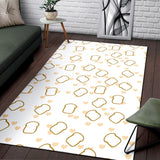 Bread Toast Pattern Print Design 01 Area Rug