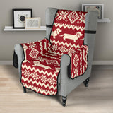 Dachshund Nordic pattern Chair Cover Protector