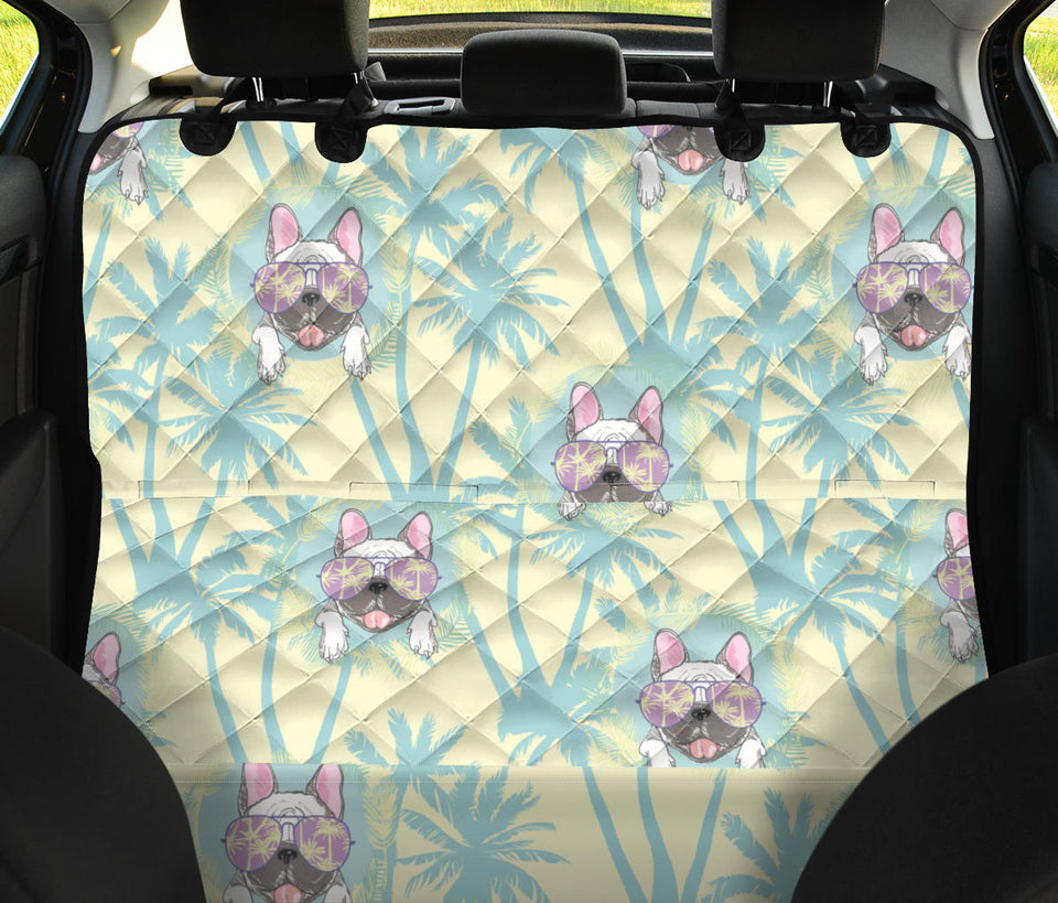 French Bulldog Hawaii Blackground Dog Car Seat Covers
