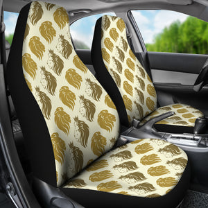 Lion Pattern Print Design 02 Universal Fit Car Seat Covers