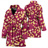 Popcorn Pattern Print Design 02 Women's Bathrobe