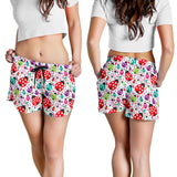 Ladybug Pattern Print Design 03 Women Shorts