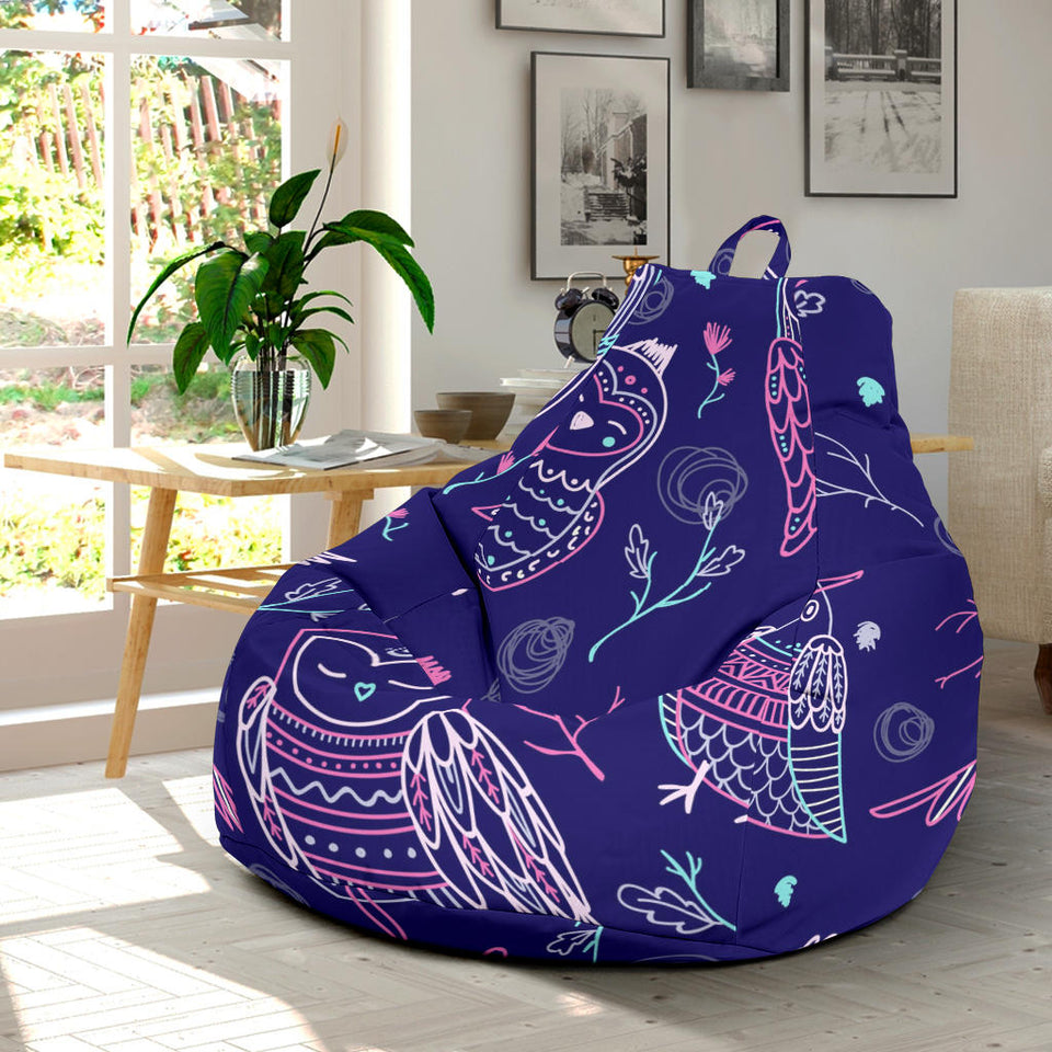 Cute Owls Pattern Boho Style Ornament Bean Bag Cover