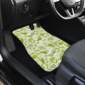 Cute Frog Dragonfly Pattern Front Car Mats