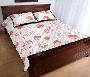 Sushi pattern Quilt Bed Set
