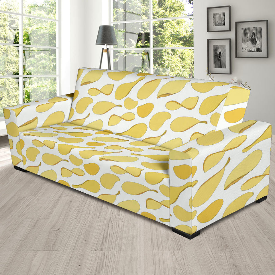 Potato Chips Pattern Print Design 02  Sofa Slipcover