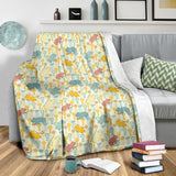 Hippopotamus Pattern Print Design 04 Premium Blanket