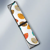 Colorful American Football Ball Pattern Car Sun Shade