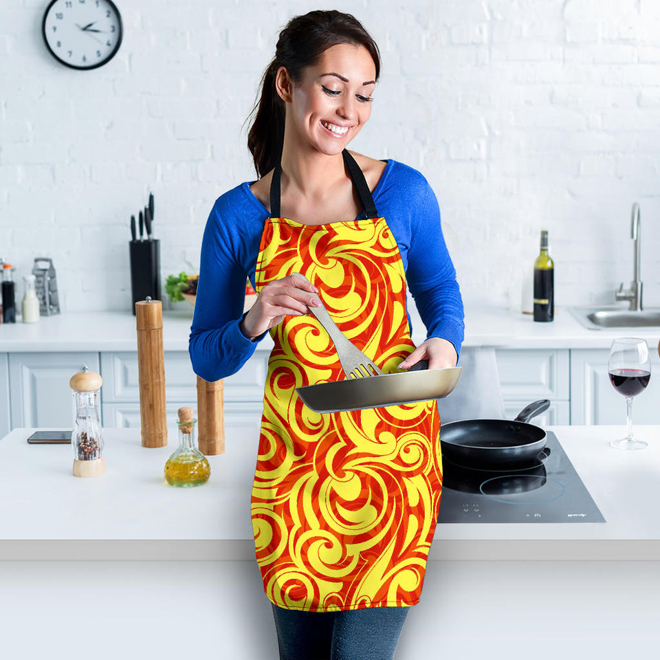 Fire Flame Design Pattern Adjustable Apron