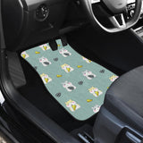 Cute Hamster Cheese Pattern Front And Back Car Mats