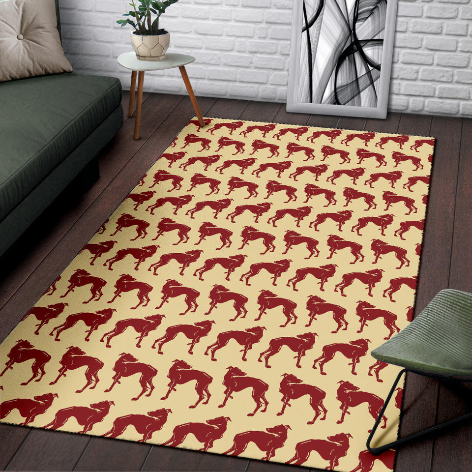 Greyhound Pattern Print Design 04 Area Rug