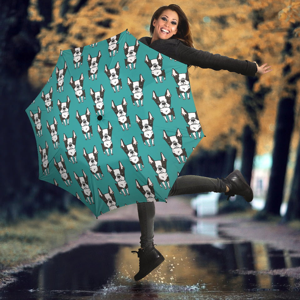 Hand Drawn Boston Terrier Dog Pattern Umbrella