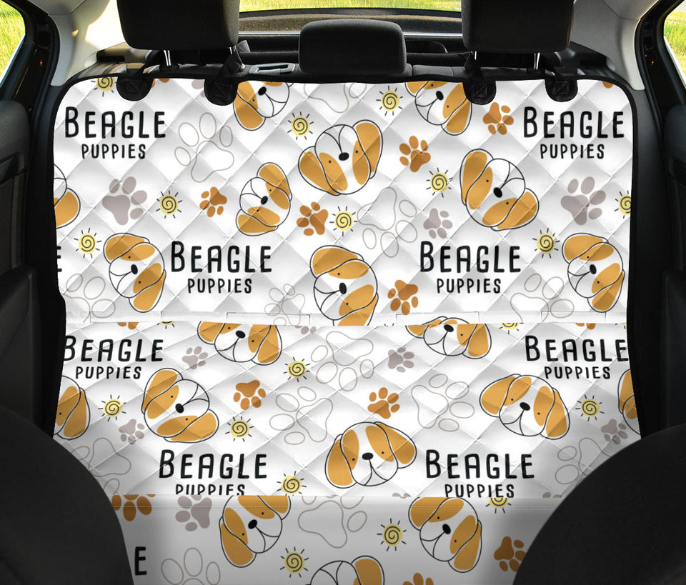 Cute Beagle Dog Pattern Background Dog Car Seat Covers