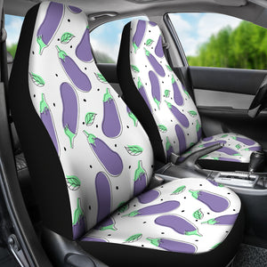 Eggplant Pattern Print Design 05 Universal Fit Car Seat Covers