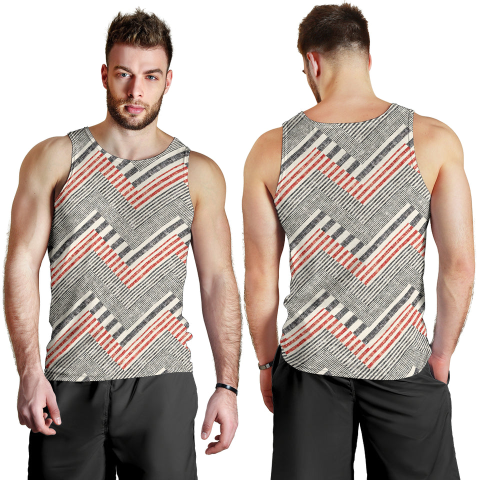 zigzag chevron striped pattern Men Tank Top