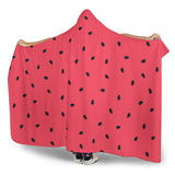Watermelon Texture Background Hooded Blanket