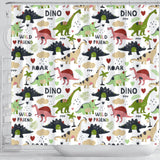 Cute Dinosaurs Pattern Shower Curtain Fulfilled In US
