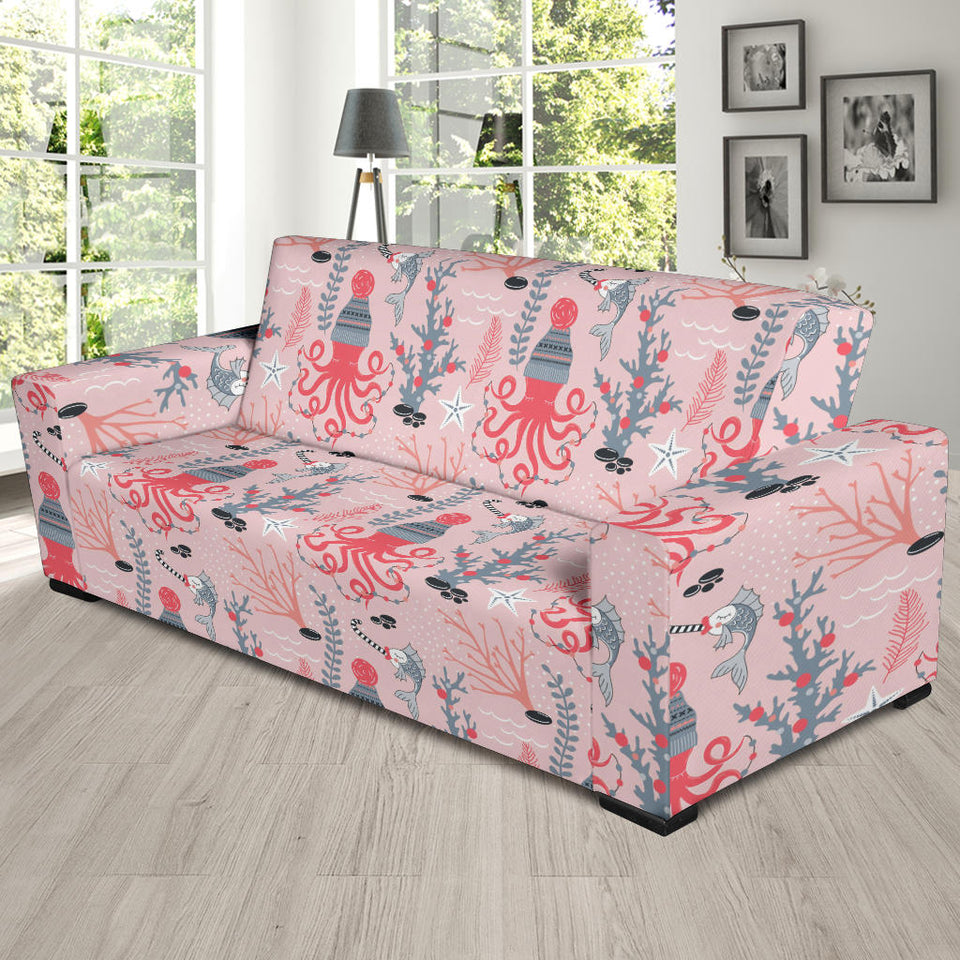 Octopus Winter Hat Garland Fish Candy Seaweed Coral Starfish Sofa Slipcover