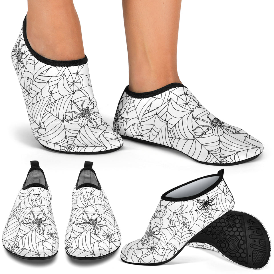 Spider Web Cobweb Pattern Aqua Shoes