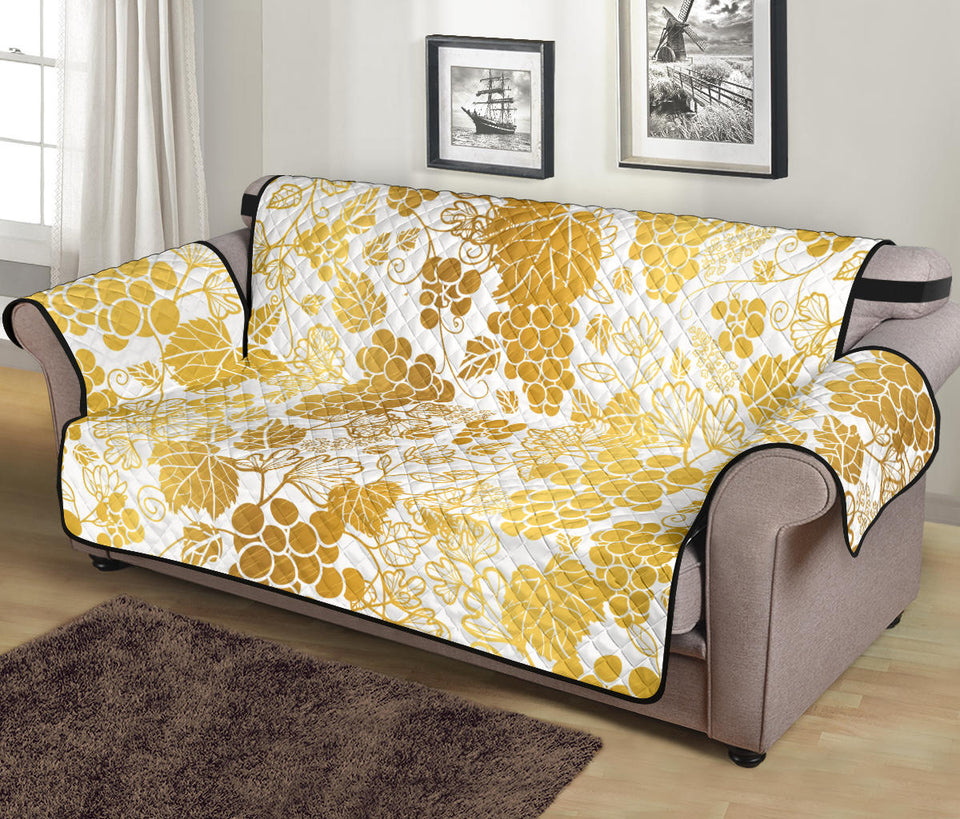 Gold grape pattern Sofa Cover Protector