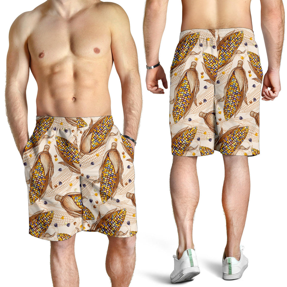 Corn Pattern Print Design 03 Men Shorts