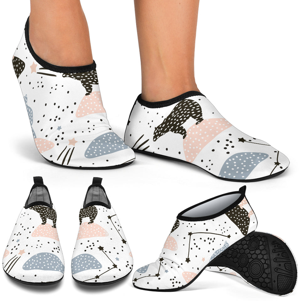 Polar Bears Star Poka Dot Pattern Aqua Shoes