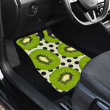 Kiwi Black Dot Background Front Car Mats