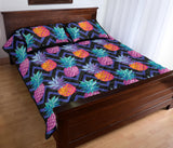 Pineapples pattern zigzag background Quilt Bed Set