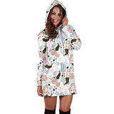 Cute Mermaid Pattern Women'S Hoodie Dress